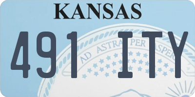 KS license plate 491ITY