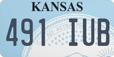 KS license plate 491IUB