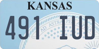 KS license plate 491IUD