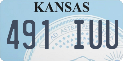 KS license plate 491IUU
