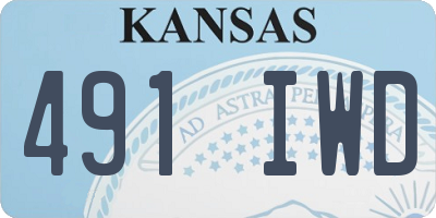 KS license plate 491IWD