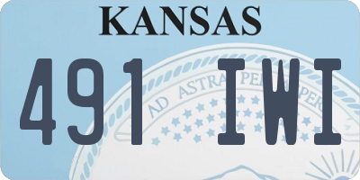 KS license plate 491IWI