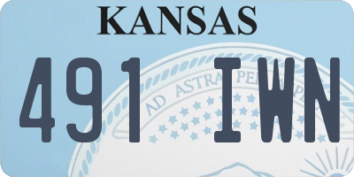 KS license plate 491IWN