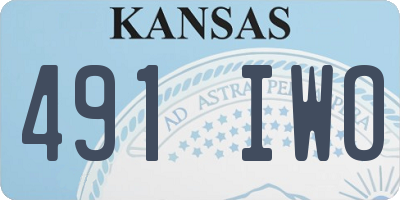 KS license plate 491IWO