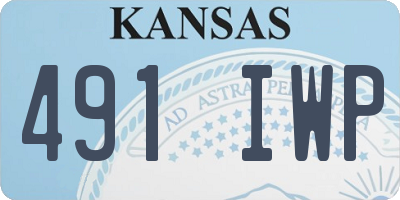 KS license plate 491IWP