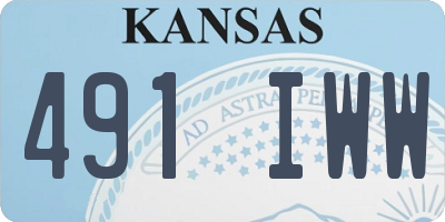 KS license plate 491IWW