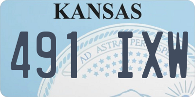 KS license plate 491IXW
