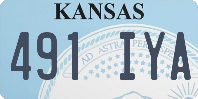 KS license plate 491IYA