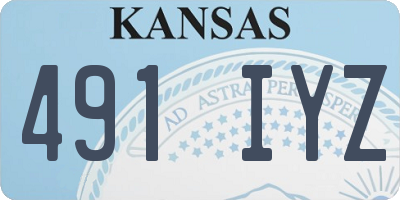 KS license plate 491IYZ