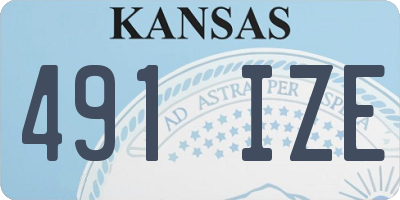 KS license plate 491IZE