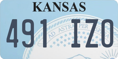 KS license plate 491IZO