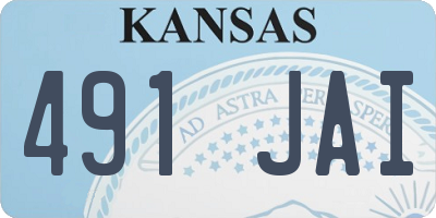 KS license plate 491JAI