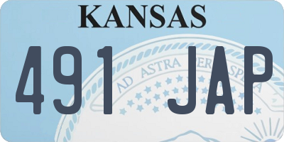 KS license plate 491JAP