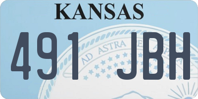 KS license plate 491JBH