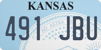 KS license plate 491JBU
