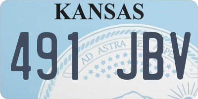 KS license plate 491JBV