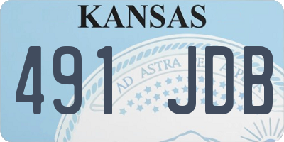 KS license plate 491JDB