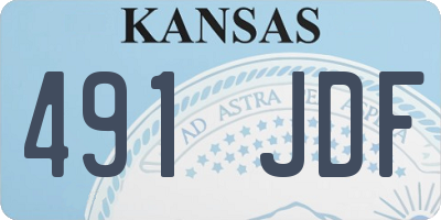 KS license plate 491JDF