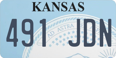 KS license plate 491JDN