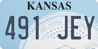 KS license plate 491JEY