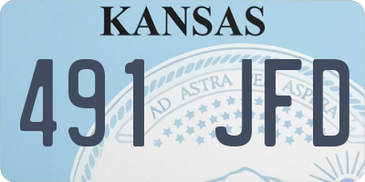 KS license plate 491JFD