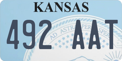 KS license plate 492AAT