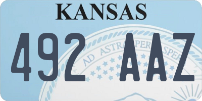 KS license plate 492AAZ
