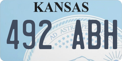 KS license plate 492ABH