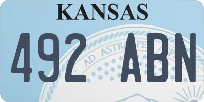 KS license plate 492ABN
