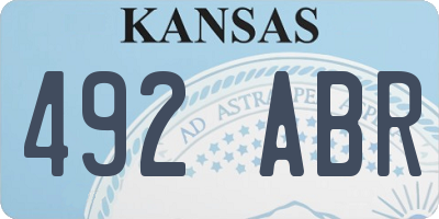 KS license plate 492ABR