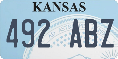 KS license plate 492ABZ