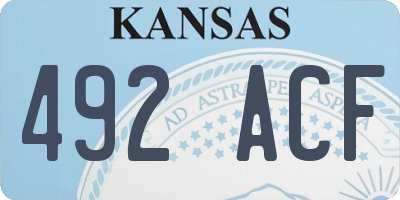 KS license plate 492ACF