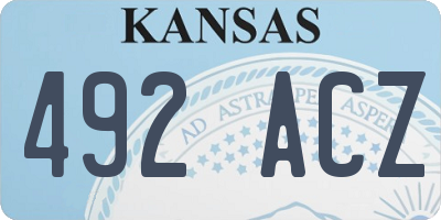 KS license plate 492ACZ