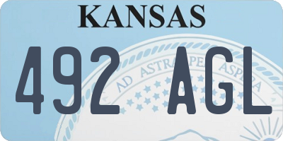 KS license plate 492AGL
