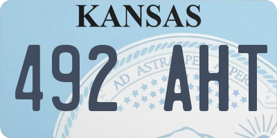 KS license plate 492AHT