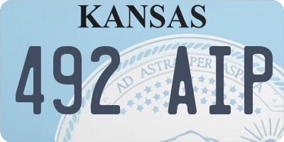 KS license plate 492AIP
