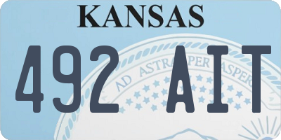 KS license plate 492AIT