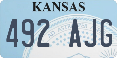KS license plate 492AJG