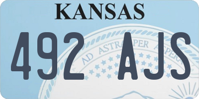 KS license plate 492AJS