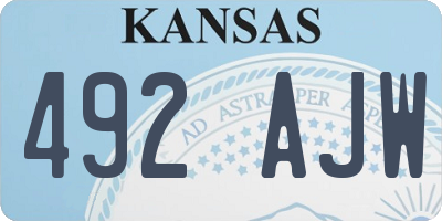 KS license plate 492AJW