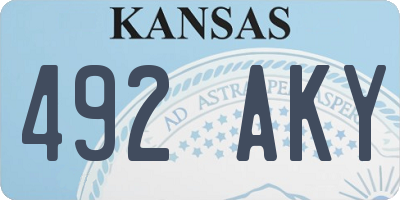 KS license plate 492AKY