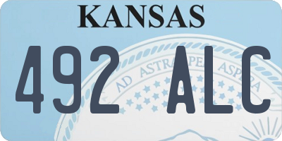 KS license plate 492ALC