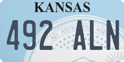 KS license plate 492ALN