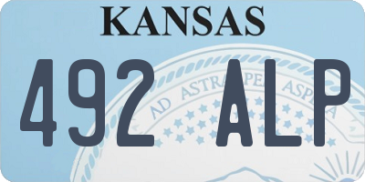 KS license plate 492ALP