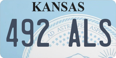 KS license plate 492ALS