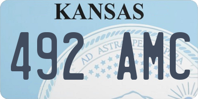 KS license plate 492AMC