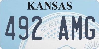 KS license plate 492AMG