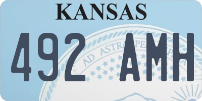 KS license plate 492AMH