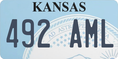 KS license plate 492AML