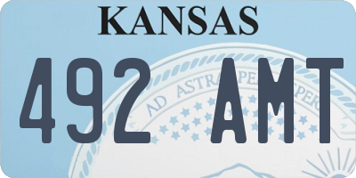 KS license plate 492AMT
